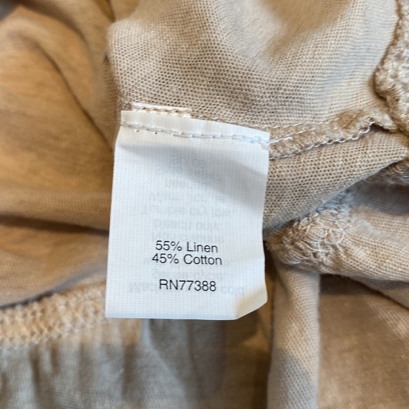 J. Crew khaki braid trim ruffle hem linen blend tank top small NWT - Picture 6 of 7